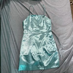 Forever 21 Shimmery Green Mini Dress